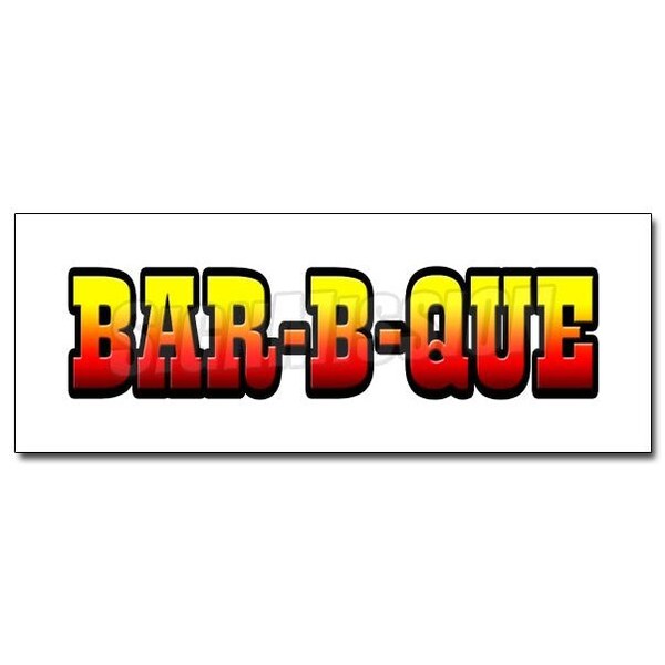 Signmission BAR-B-QUE 1 DECAL sticker barbque bbq smoker ribs chicken food restaurant, D-12 Bar-B-Que1 D-12 Bar-B-Que1 - main